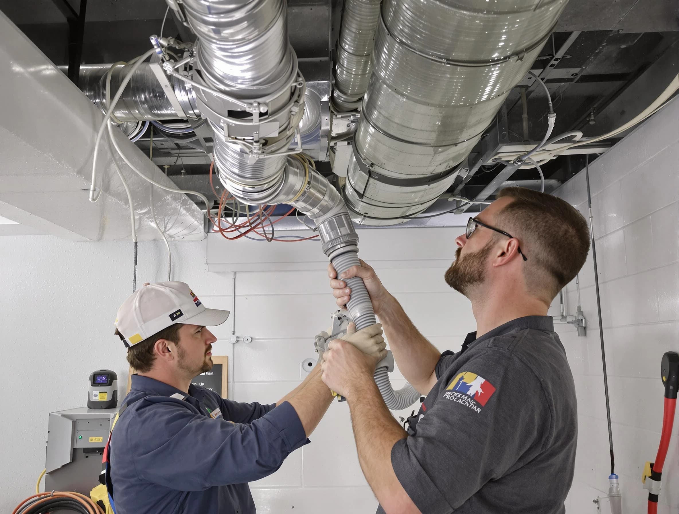 Wakefield Air Duct Cleaning technician performing thorough AC duct cleaning in Wakefield