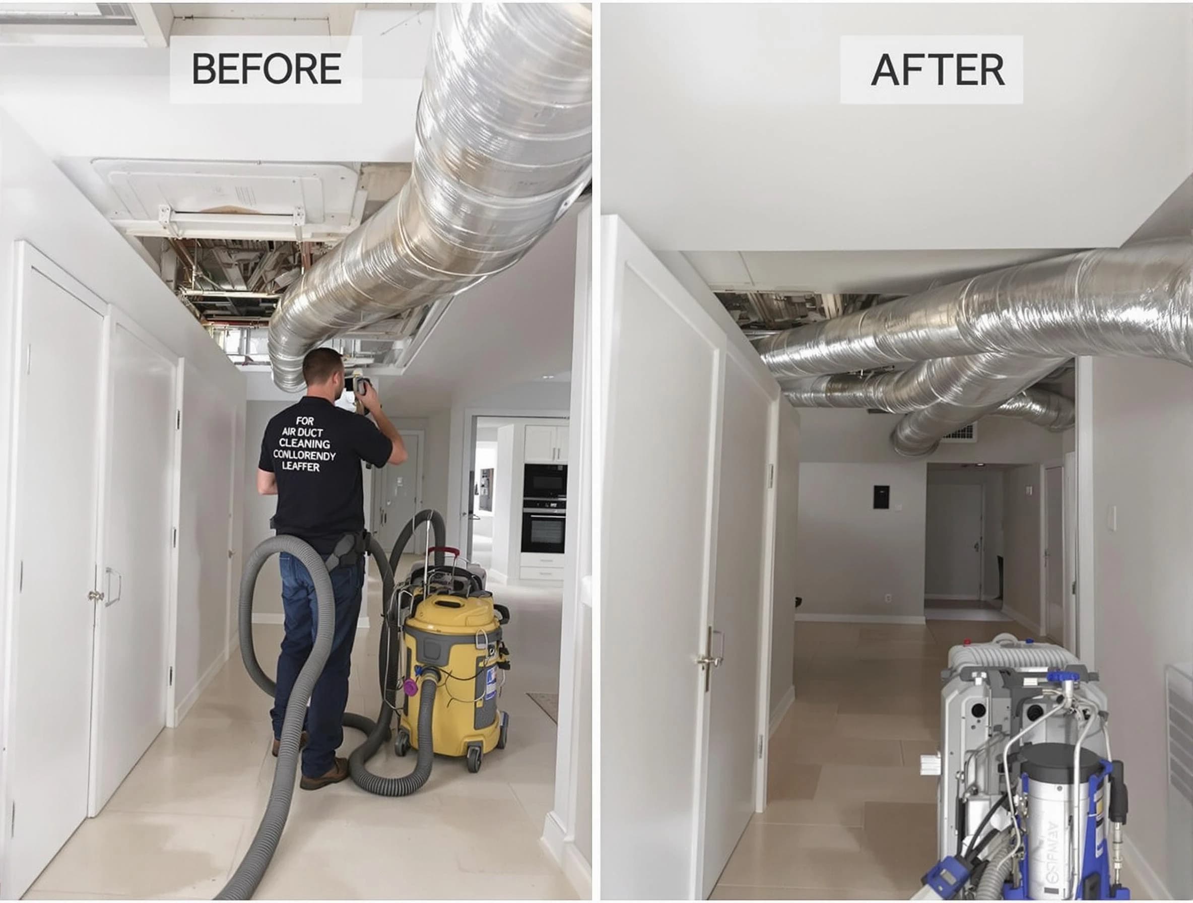 Wakefield Air Duct Cleaning professional performing thorough air duct cleaning in Wakefield