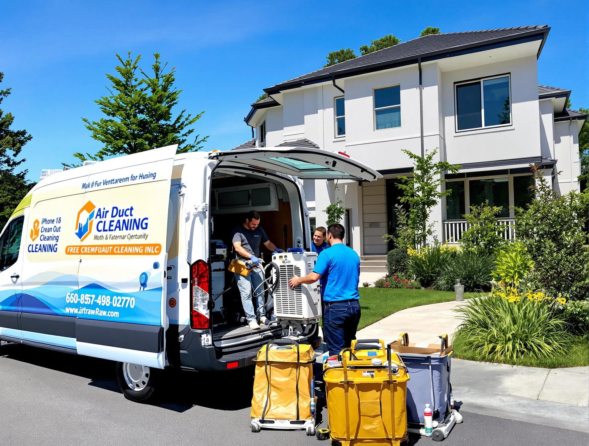 Wakefield Air Duct Cleaning technician performing professional air duct cleaning in Wakefield