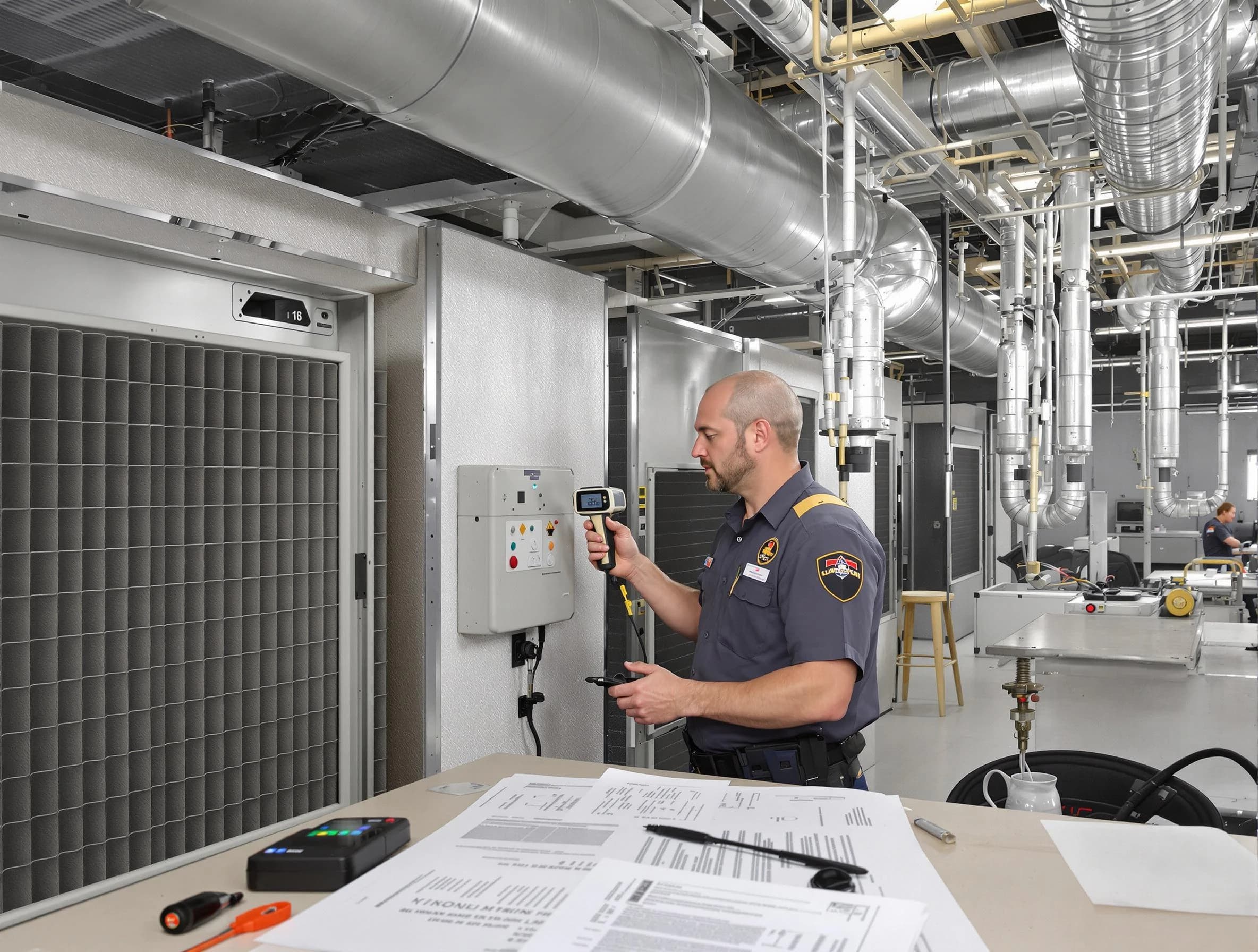 Professional filter system inspection by Wakefield Air Duct Cleaning in Wakefield