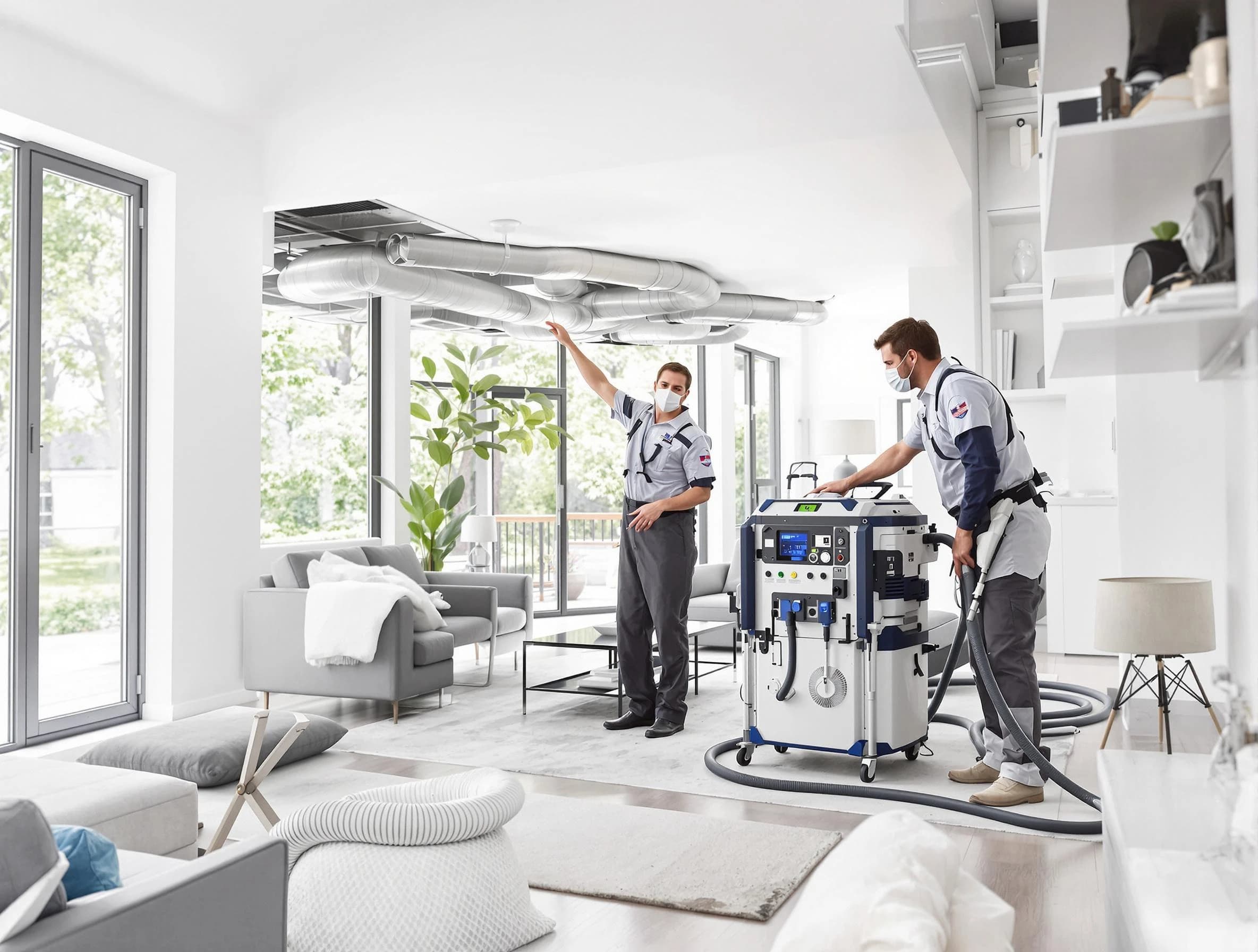 Wakefield Air Duct Cleaning professional conducting pure air duct cleaning with state-of-the-art equipment in Wakefield