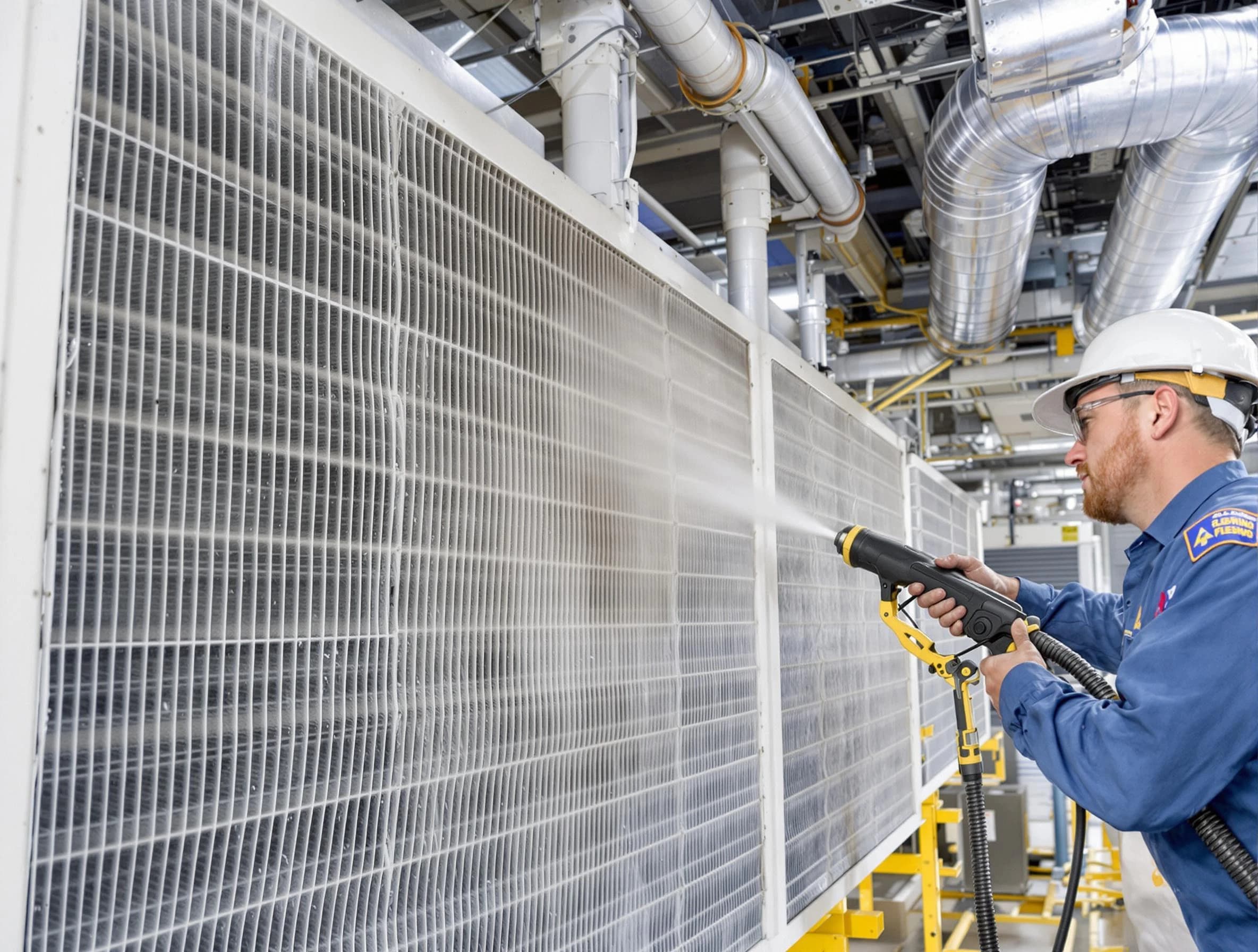 Professional commercial coil cleaning by Wakefield Air Duct Cleaning in Wakefield