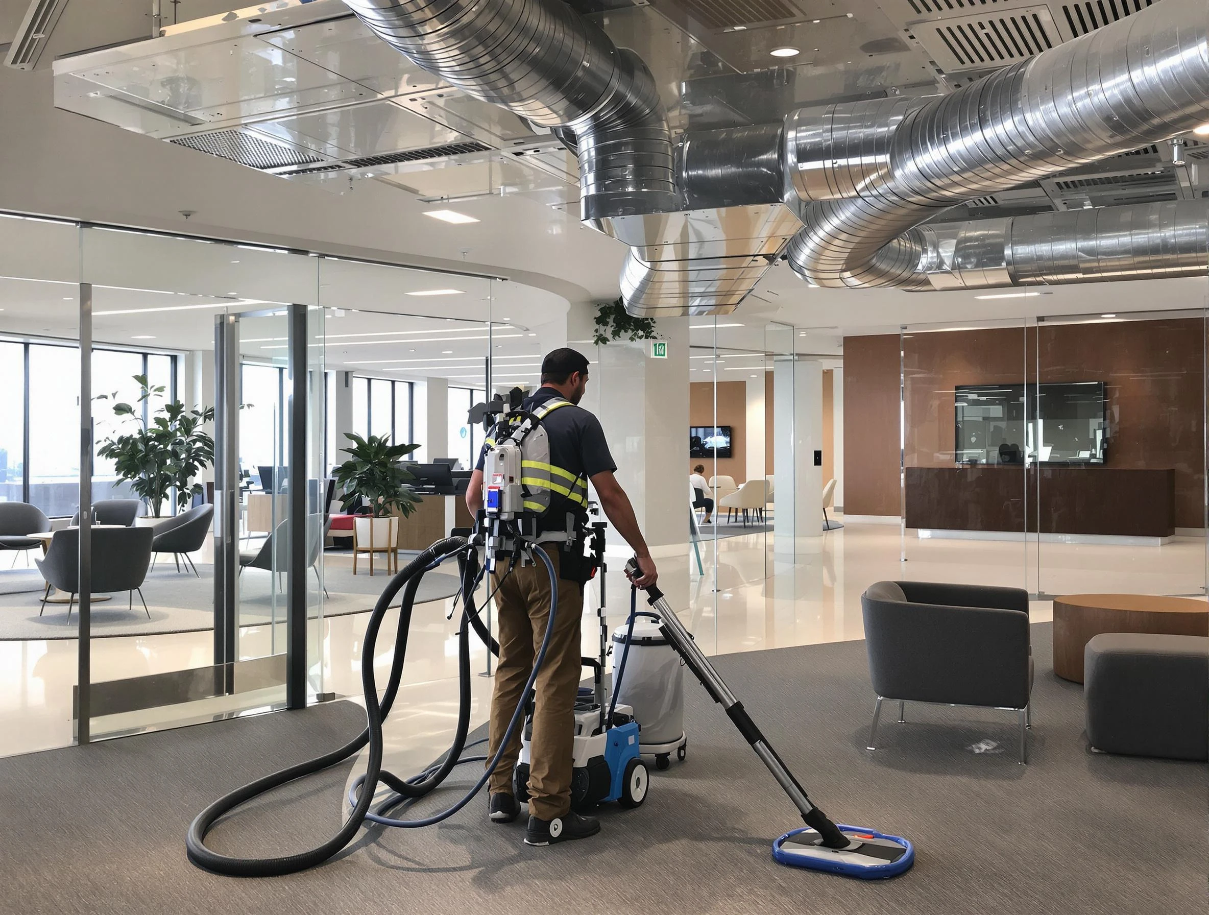 Commercial duct cleaning service by Wakefield Air Duct Cleaning in Wakefield
