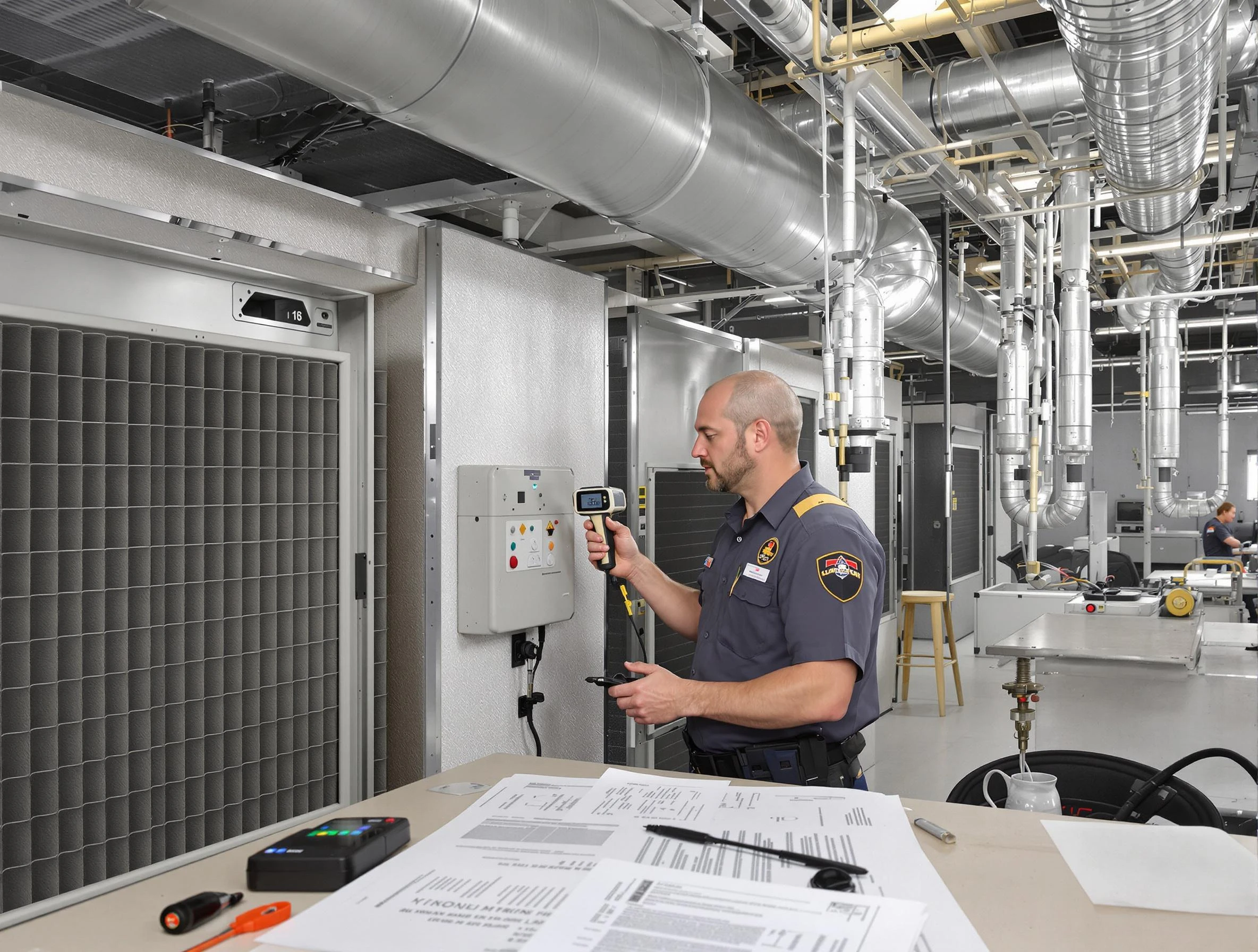 Professional filter system inspection by Wakefield Air Duct Cleaning in Wakefield