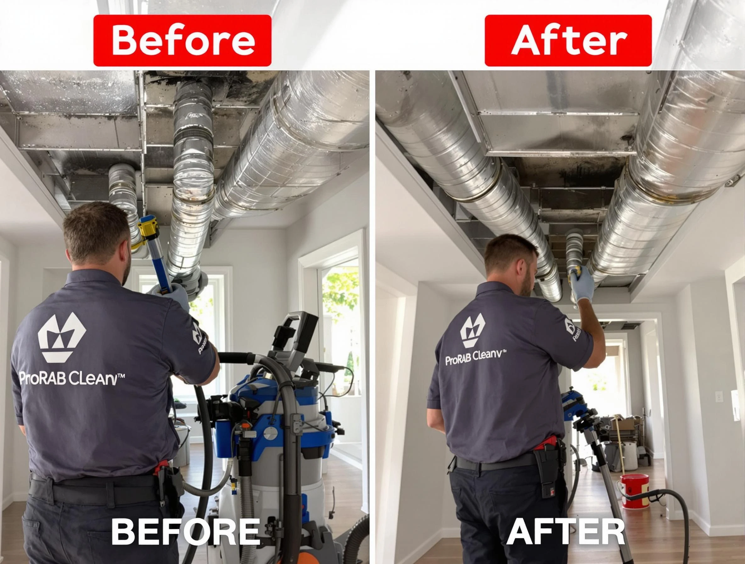 Wakefield Air Duct Cleaning expert performing thorough residential duct cleaning in a Wakefield home
